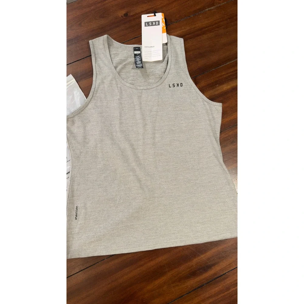 LSKD Perform Vapourflx Tank Top Light Grey Marl  Women's Size Medium NWT NEW